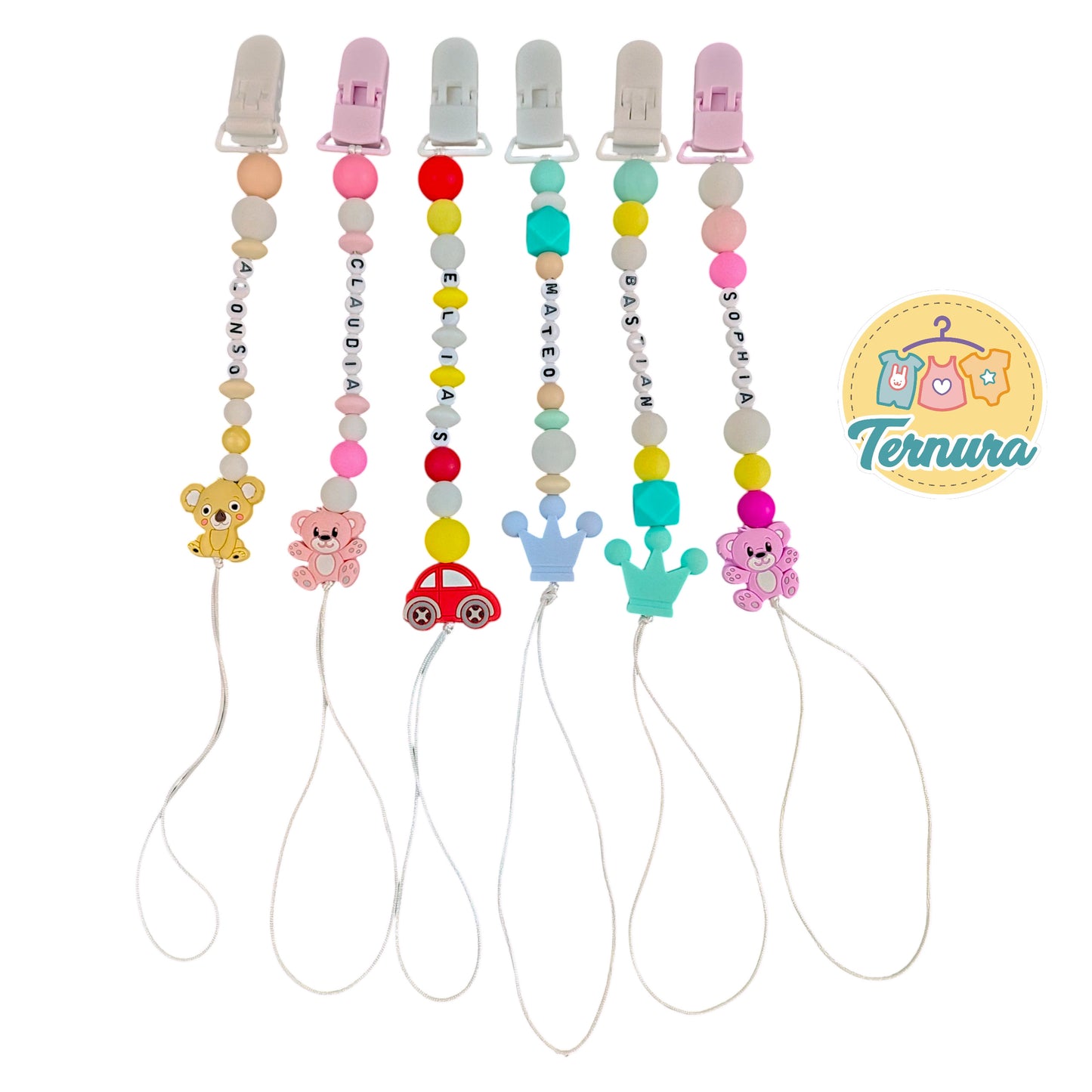 Cadena Porta Chupete Personalizada