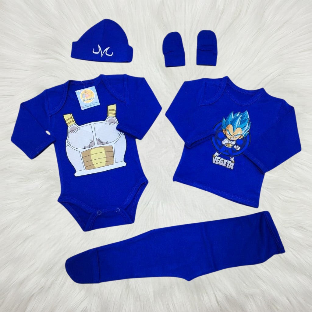Ajuar para bebé azul con diseño de Capitán América