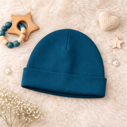 Gorro Bebé Prematuro Azul Petróleo