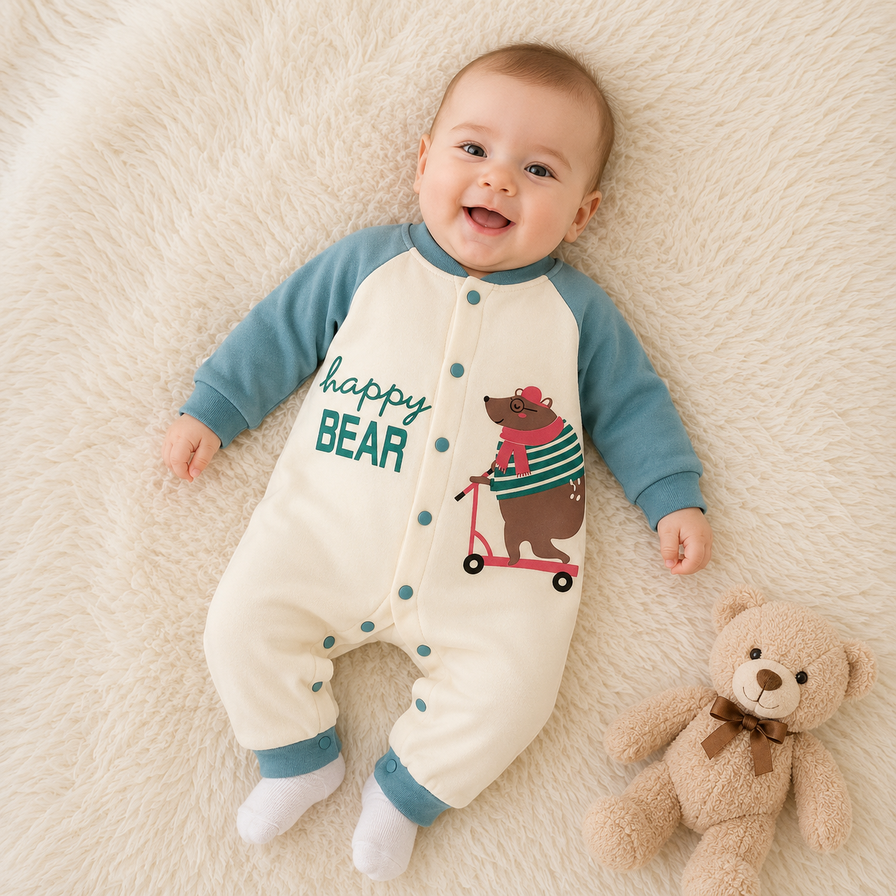 Guía de tallas enterito Happy Bear 3M 6M 12M