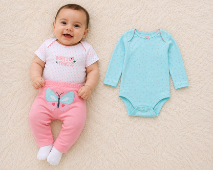 Conjunto Mariposa - flatlay 3 piezas
