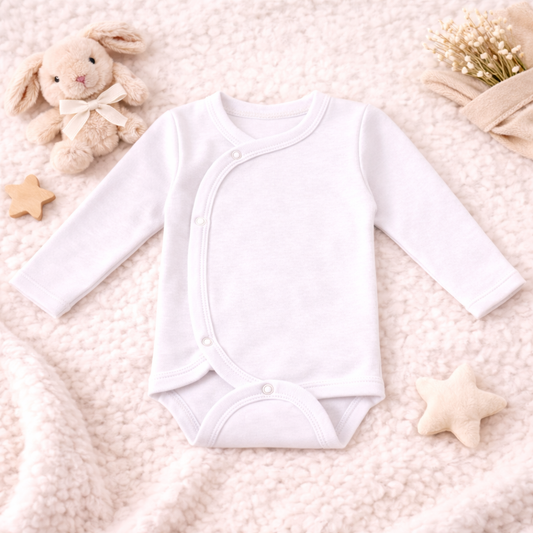 Body Bebé Prematuro con Mitones Blanco