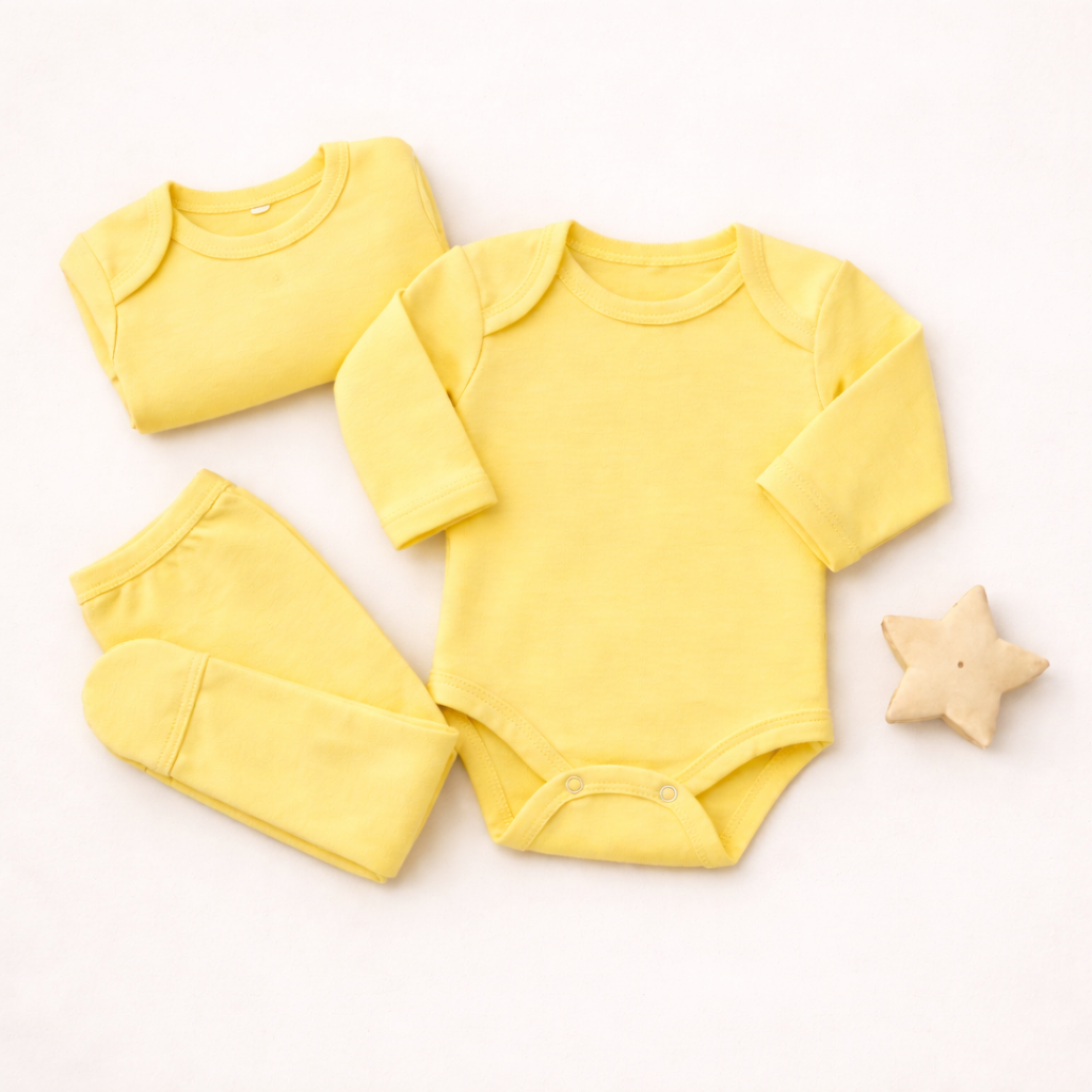 1 Body + 1 Camiseta + 1 Panty (Amarillo)