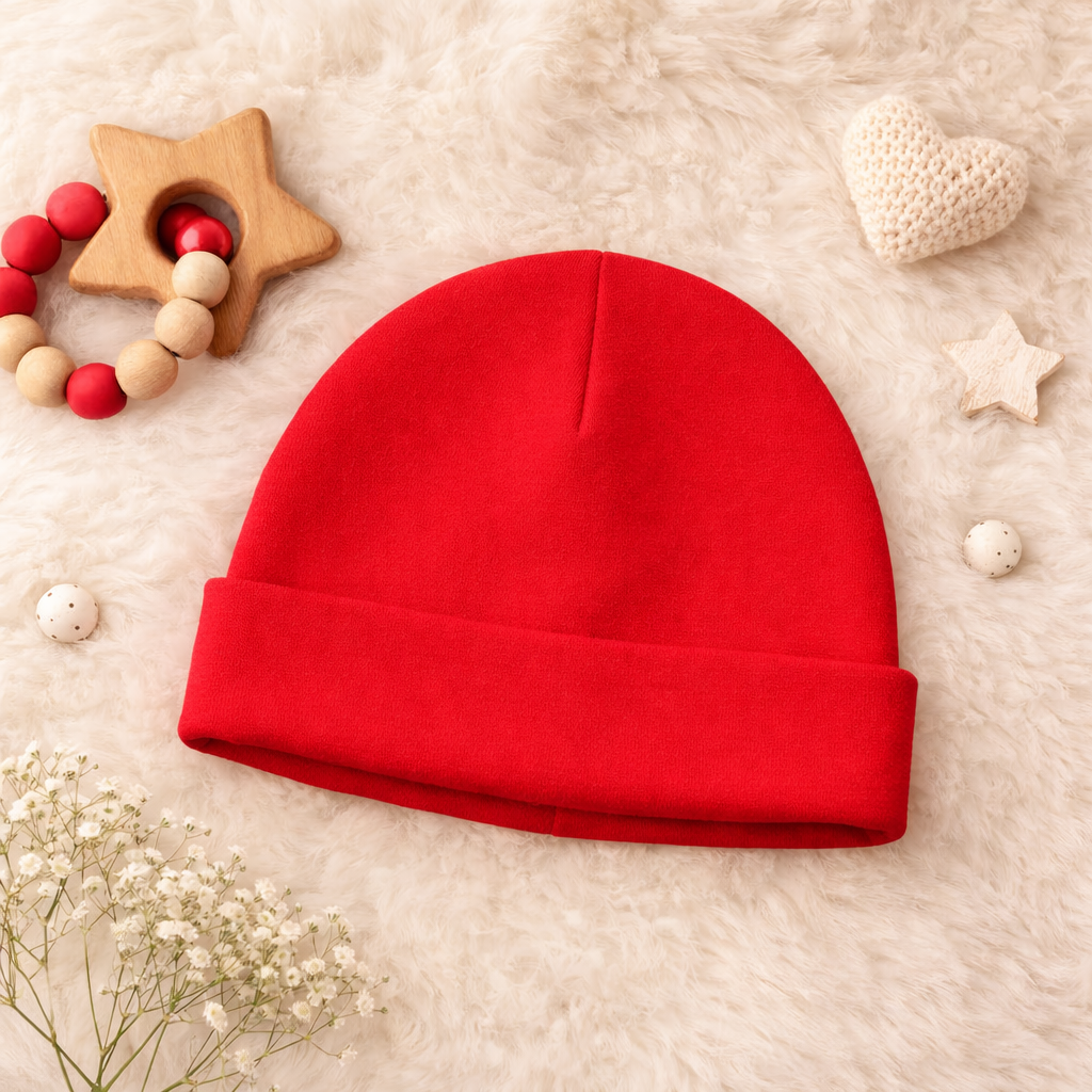 Gorro Bebé Prematuro Rojo