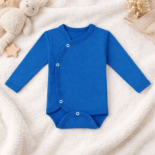 Body Bebé Prematuro con Mitones Azul Rey