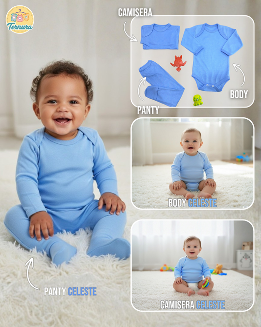 👶Conjunto Body + Camiseta + Panty Infantil