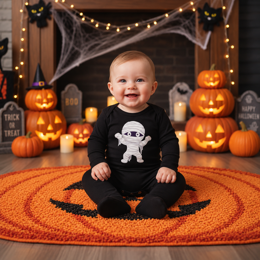 Conjunto Body bebé momia  Halloween