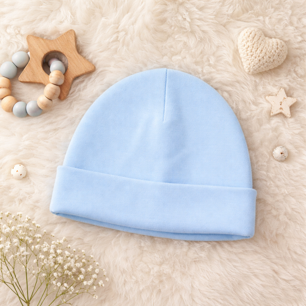 Gorro Bebé Prematuro Celeste