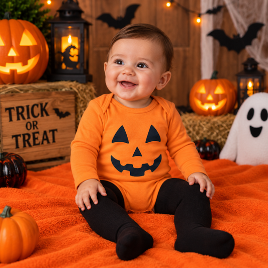 Conjunto bebé calabaza Halloween