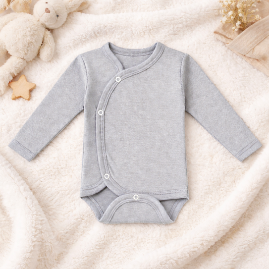 Body Bebé Prematuro con Mitones Gris