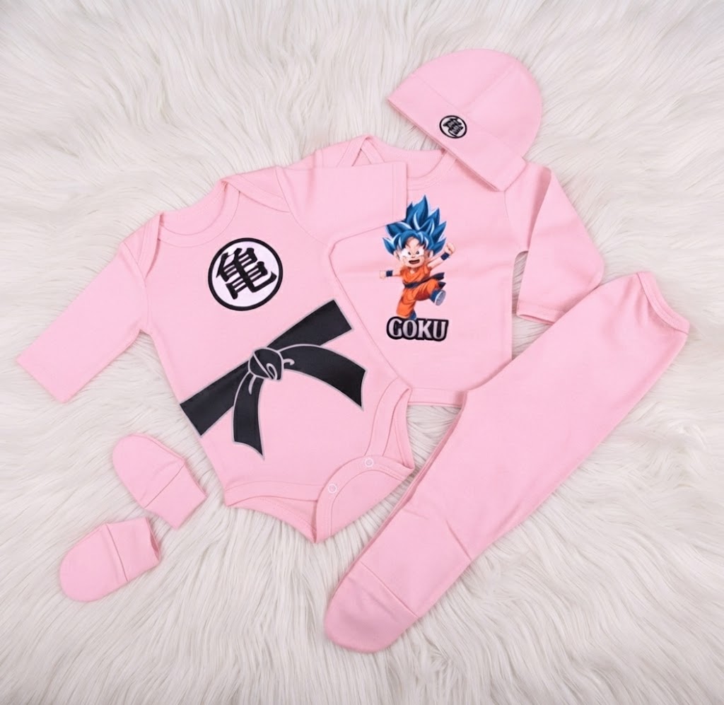 Ajuar para bebé Goku rosado