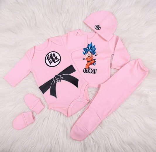 Ajuar para bebé Goku rosado