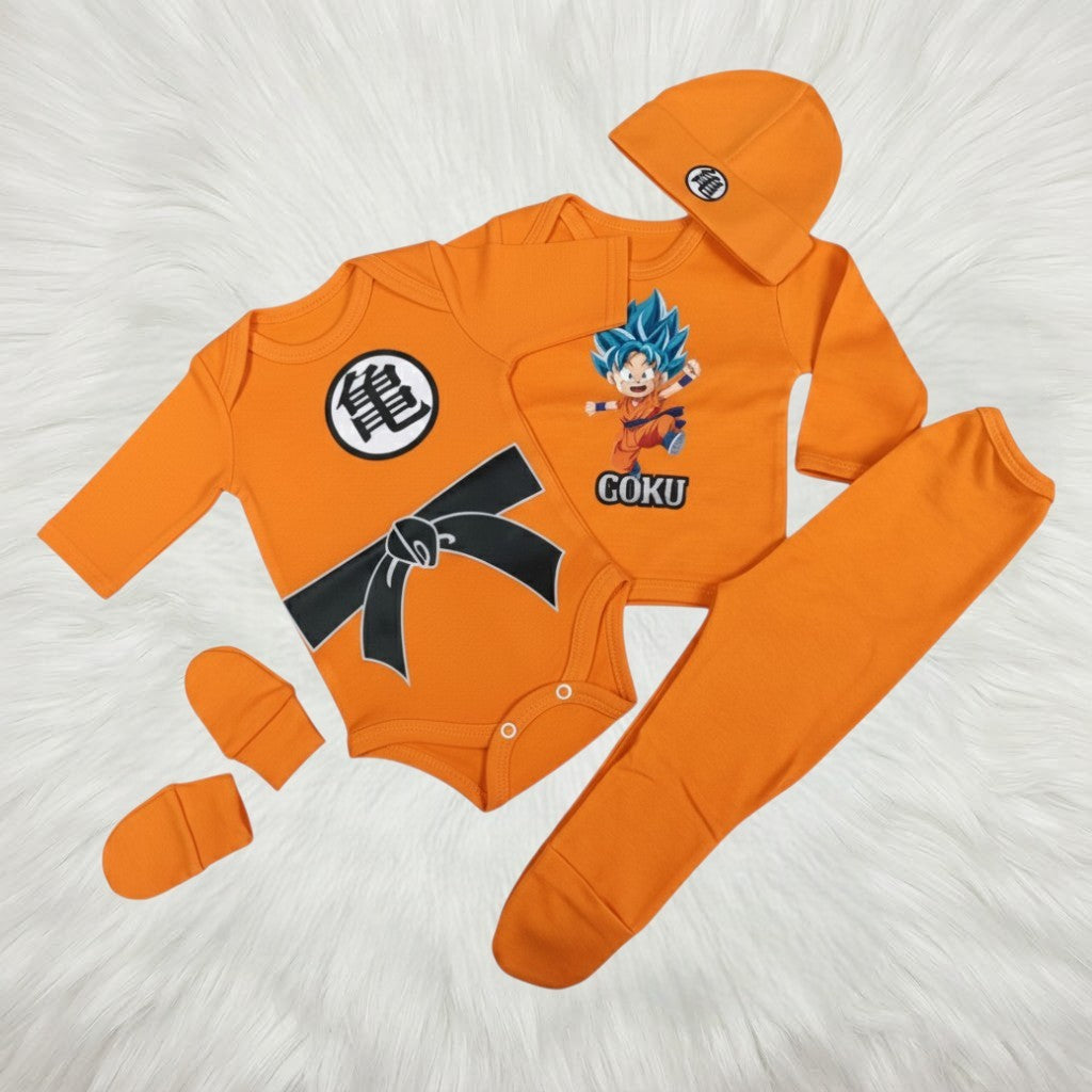 Ajuar para bebé Goku naranjo