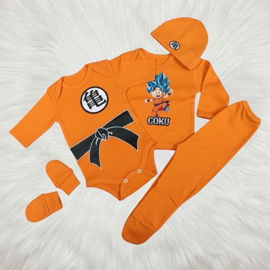 Ajuar para bebé Goku naranjo