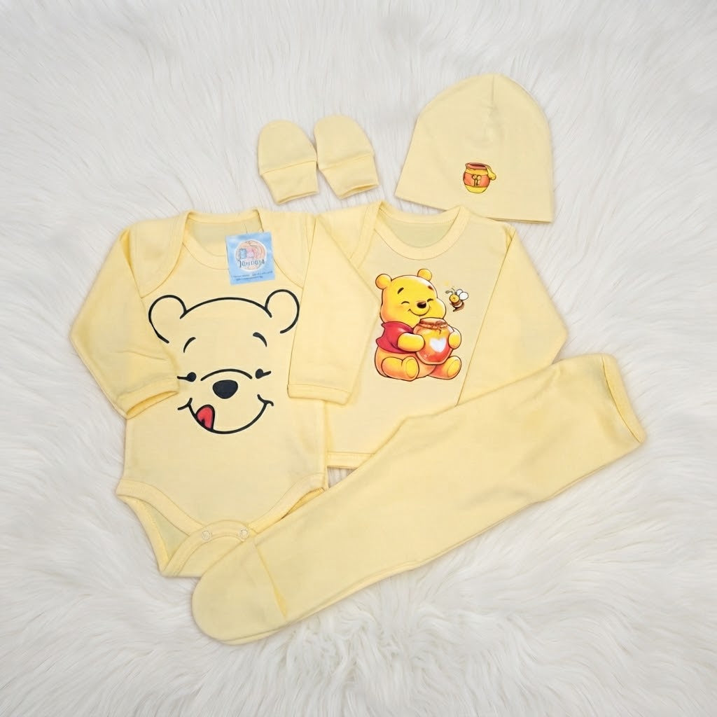 Ajuar para bebé Winnie Pooh amarillo