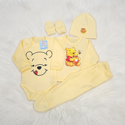 Ajuar para bebé Winnie Pooh amarillo