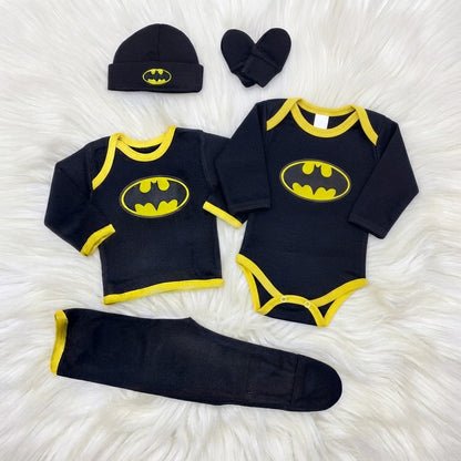 Ajuar para bebé Batman negro